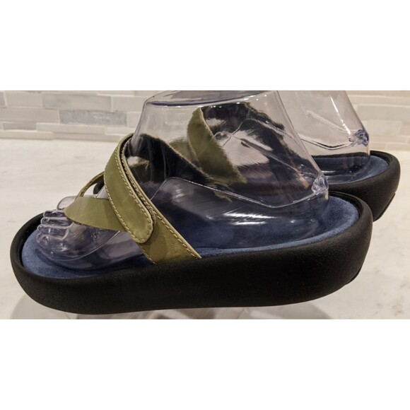 Women's Wolky Serenity Moss Green Adjustable Thong Sandals Size 38/US 7 - Picture 6 of 9